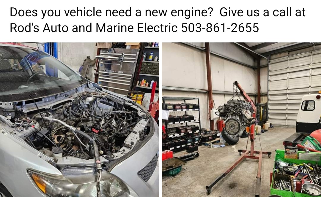 Rod's Auto and Marine Electric LLC: We do engine replacement